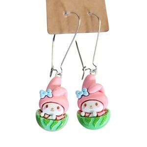 NWOT Cute Pink and‎ Green My Melody Earrings